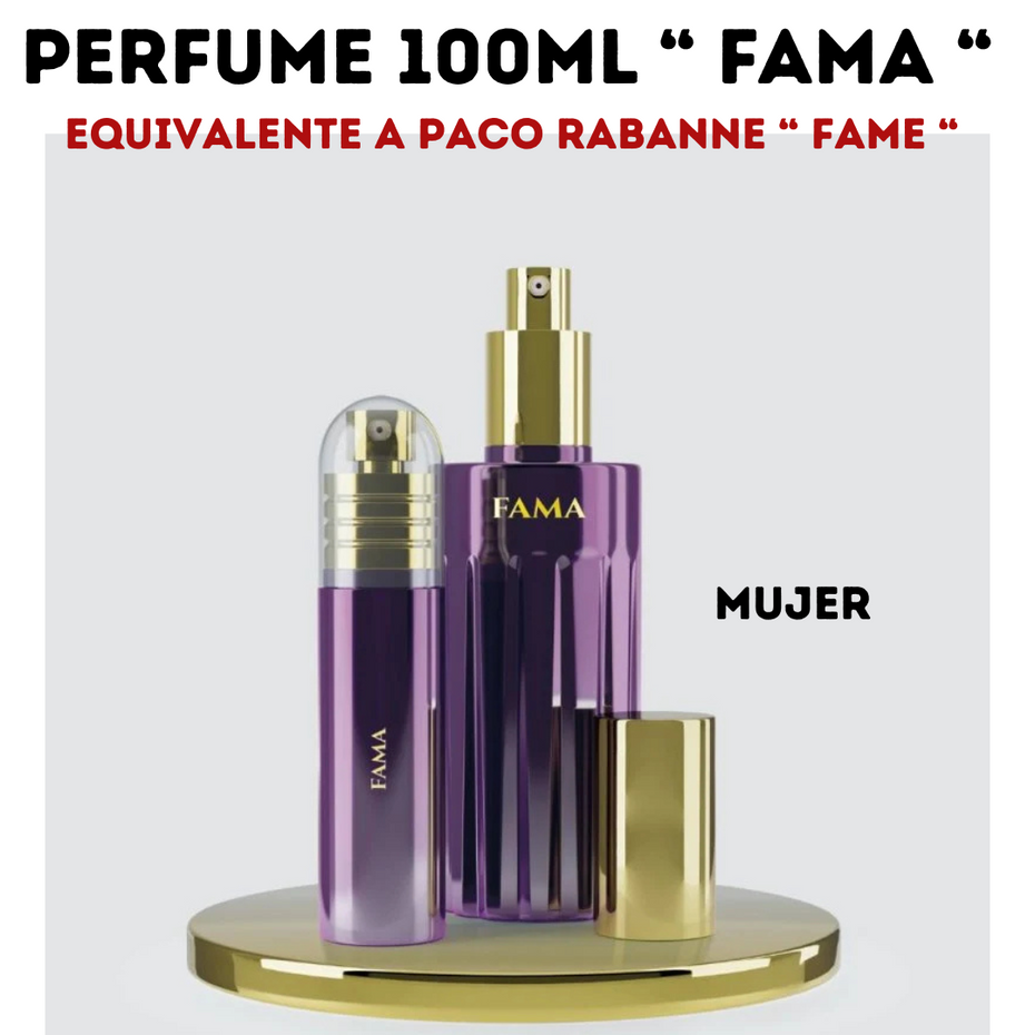 Perfume Mujer 100ml "Fama" - Equivalente a Fame