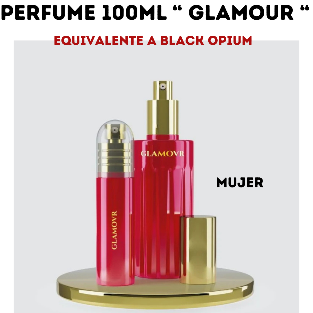 Perfume Mujer 100ml "Glamour" - Equivalente a Black Opium