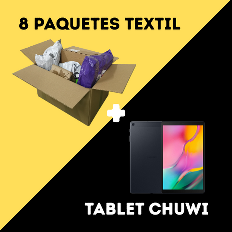 8 Paquetes Sorpresa Textil + Tablet Windows 10.1