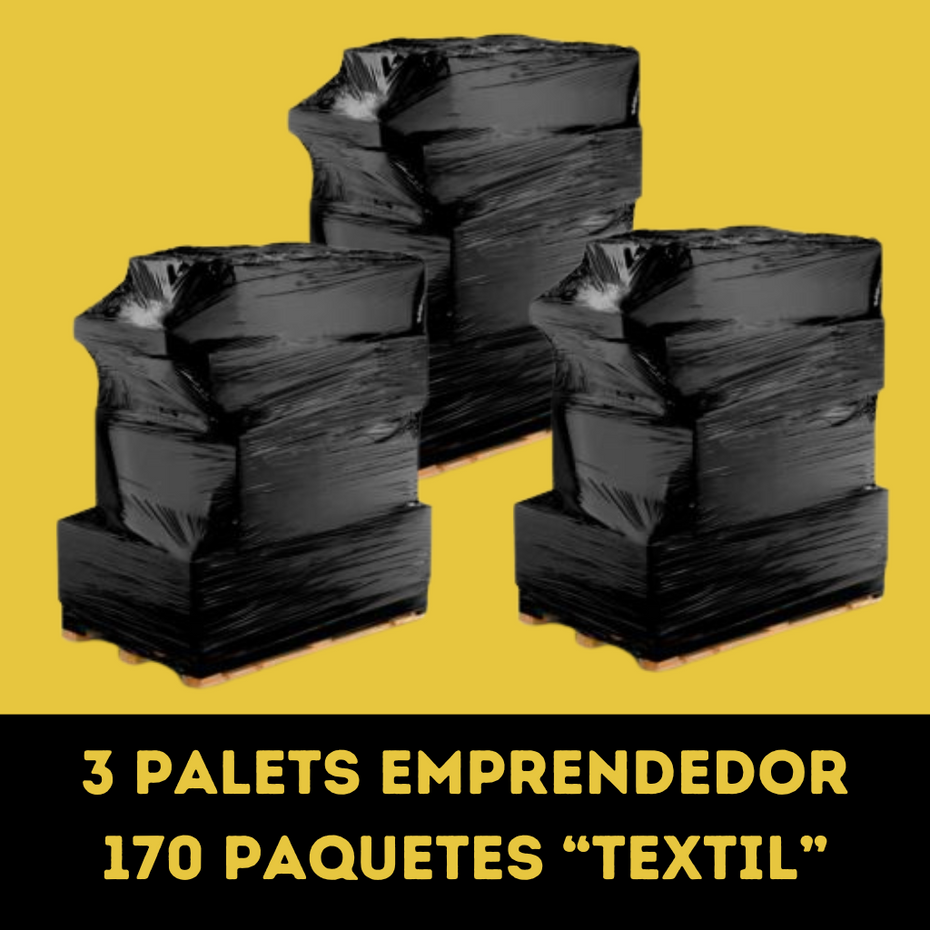 3 Palets Paquetes PERDIDOS Textil